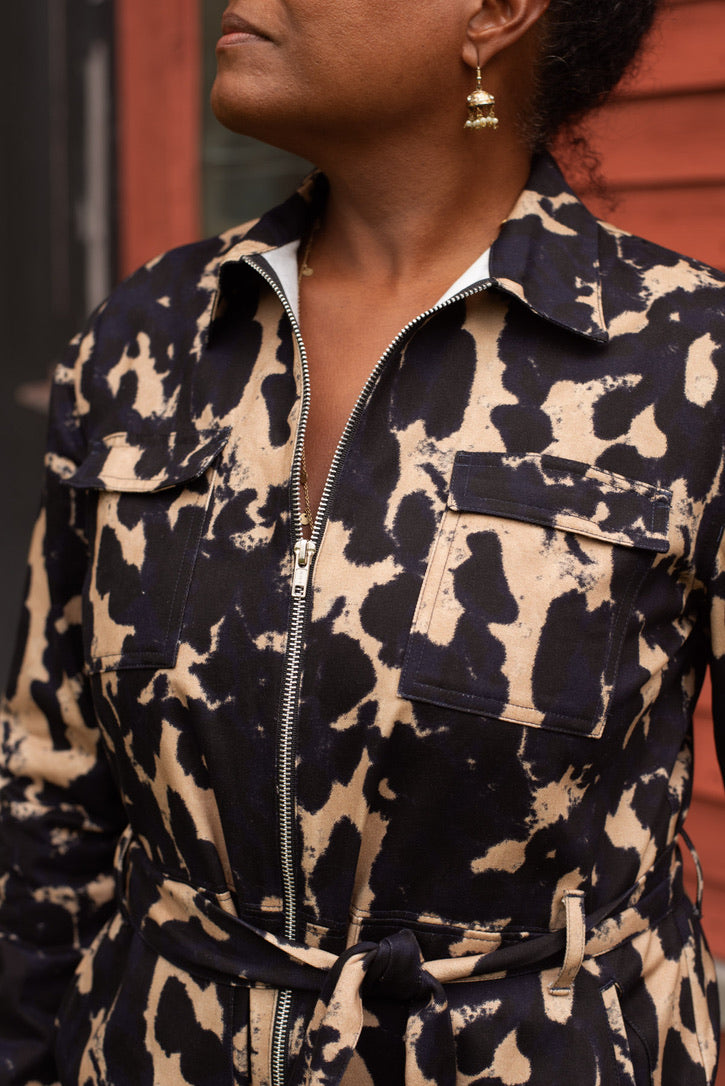 ELLIOT ROMPER | COTTON TWILL | ECRU CARLESTA PRINT