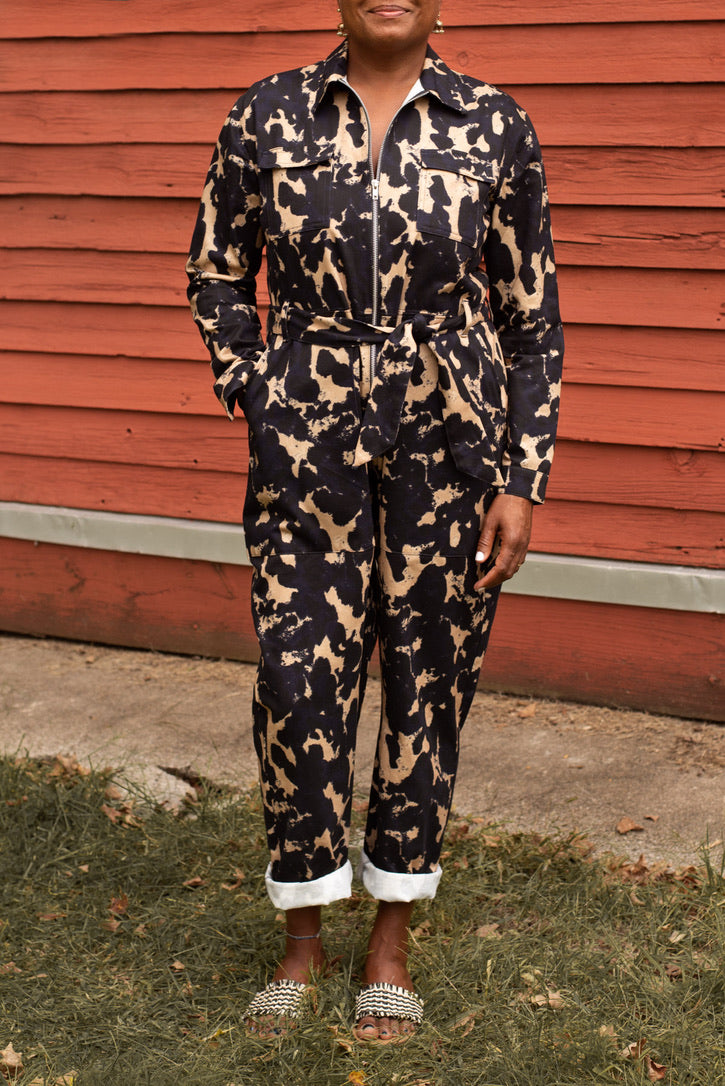 ELLIOT ROMPER | COTTON TWILL | ECRU CARLESTA PRINT