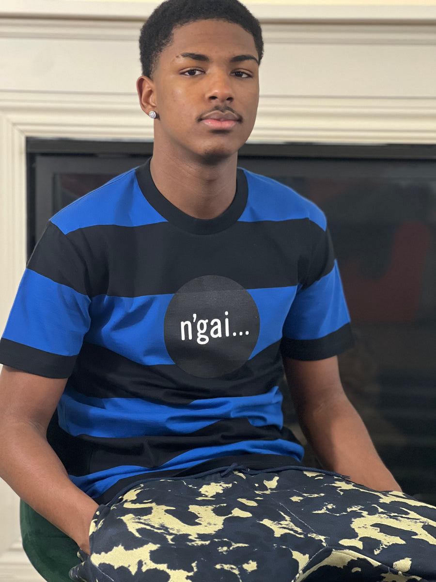 N'GAI...LIMTED EDITION UNISEX WIDE STRIPE TEE