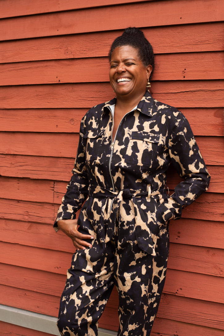 ELLIOT ROMPER | COTTON TWILL | ECRU CARLESTA PRINT