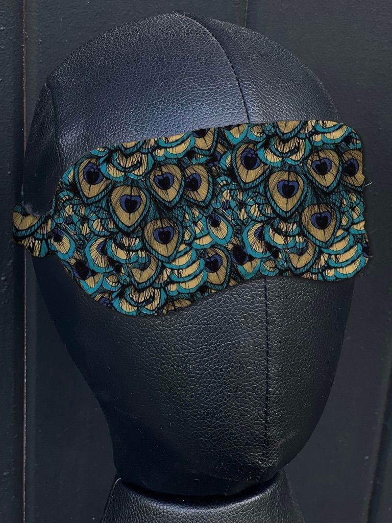 Satin Soft Silk Eye Masks | Peacock Paradise