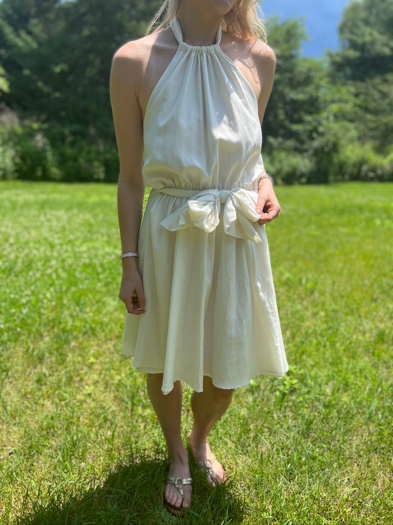 Nia Halter Dress | Crisp White